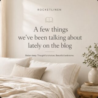 RocketLinen bedding styled at home